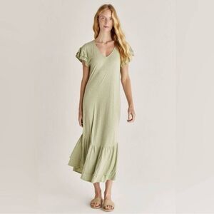 Z Supply Zella Tiered Ruffle Midi Dress Sz. L